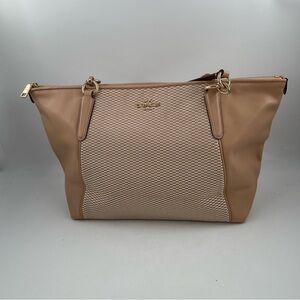 Coach F57246 Legacy Jacquard AVA Tote Shoulder Handbag in Beechwood